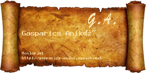 Gasparics Anikó névjegykártya