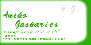 aniko gasparics business card